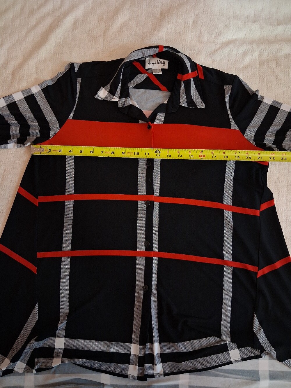 Joseph Ribkoff Plaid Tunic - Picture 3 of 6